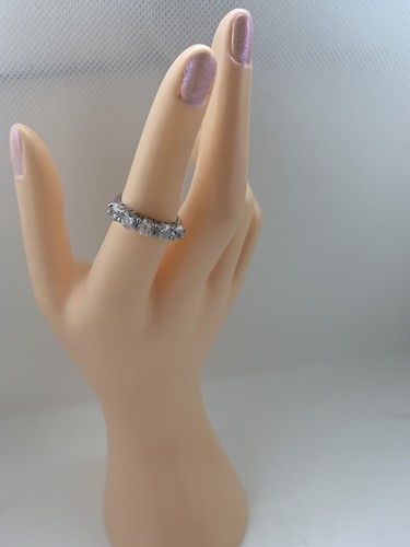 Sterling silver clear stone - &,