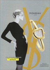 vintage YVES SAINT LAURENT Watches 1-Page PRINT AD Fall 1995 abstract heart