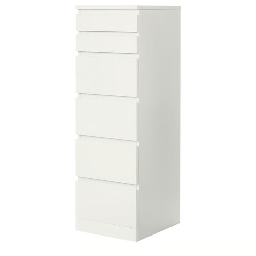 Ikea malm drawer chest white - malm, 6