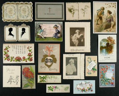 Antique scraps cards victorian - cards,