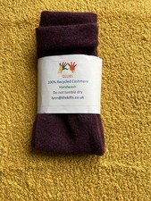 GIFT/PURPLE/MED/100% Used X LONG cashmere fingerless gloves/wrist warmers/ADULT