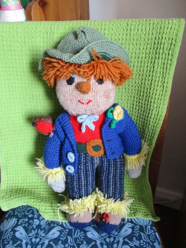 Knitted scarecrow vintage hand - knitted,