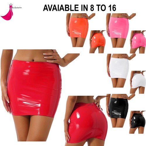 Womens glossy bodycon pencil - womens,