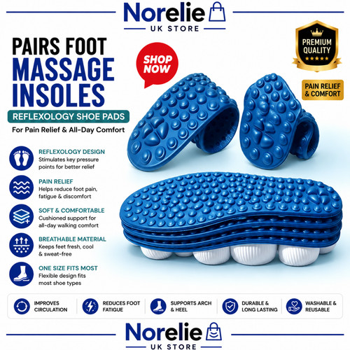 Pairs foot massage insoles - massage,