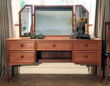 Vintage G Plan Albany Mid Century Teak Dressing Table + Mirror Retro Modern