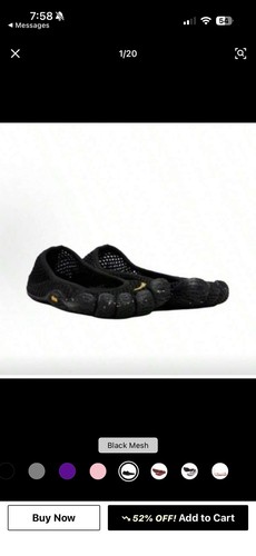 Vibrams finger mesh black - 5,