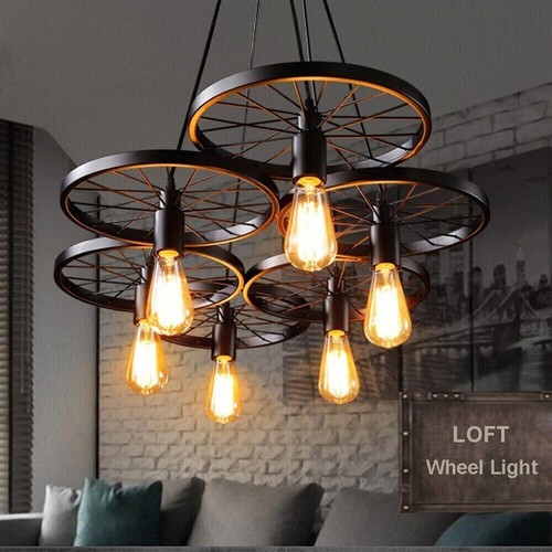 Vintage wheel pendant light - wheel,