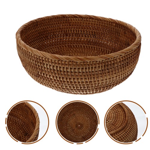 Natural rattan fruit basket - natural,