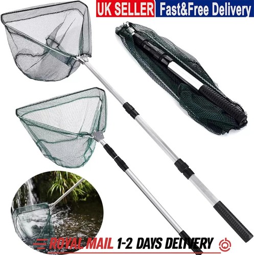 Folding fishing pole landing - folding,