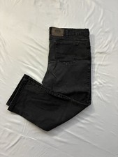 Vintage LOIS Jeans Men's Black Denim FamousBrand Bull Logo W42Straight Leg Short