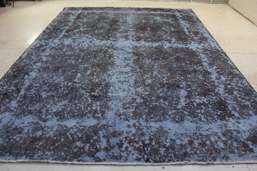 Large handmade wool rug navy - large,