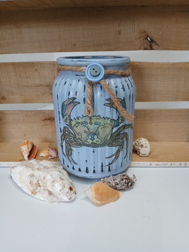 Handpainted mason lantern - ,