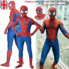 Raimi Spiderman Adult Men Kids Boys Cosplay Costume Jumpsuit Fancy Dress Party