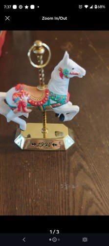 Vintage ceramic carousel horse - ceramic,