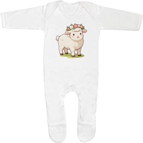 Spring lamb baby romper - 'spring,