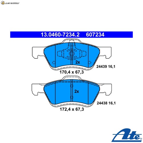 Brake pad set disc - brake,
