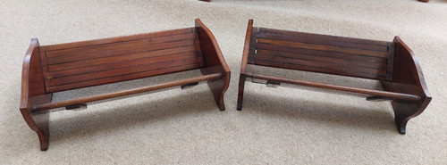 Pair antique inlaid - pair,