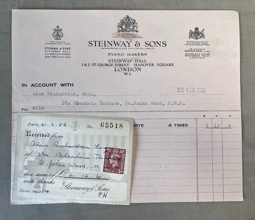 Steinway sons 1952 - &,