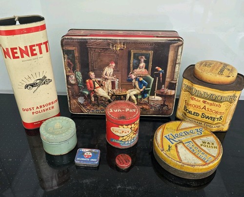 Vintage tins and cans lot - lot, 8