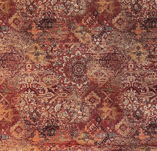 Red fabric rug - red, morocco