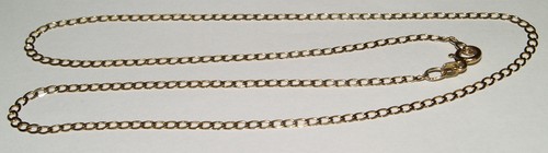 9ct yellow gold curb link - curb,