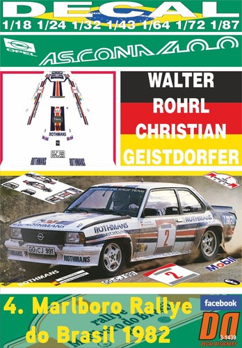 Decal opel ascona 400 - decal,