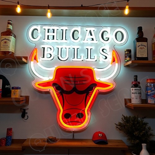 X16 chicago bulls logo - logo, led