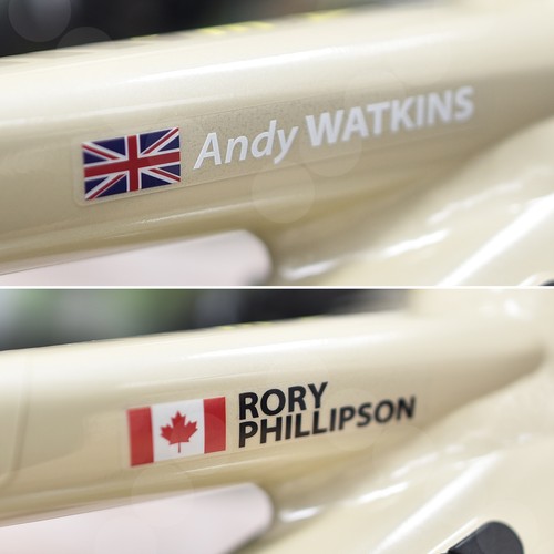 Bike name frame stickers - bike,