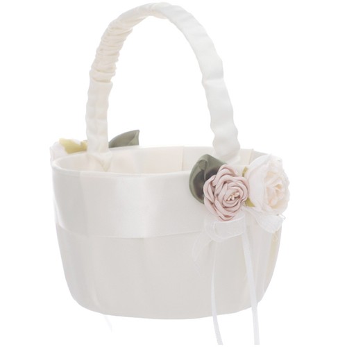 Wedding flower basket satin - wedding,