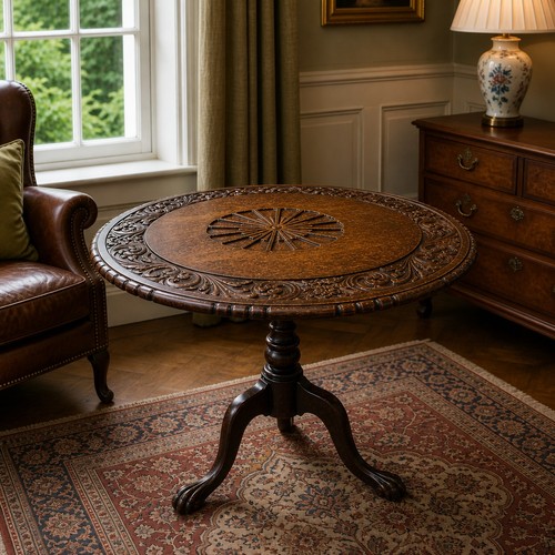 Antique carved oak - antique, tilt