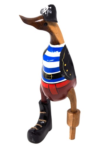 Wooden pirate duck ornament - duck,
