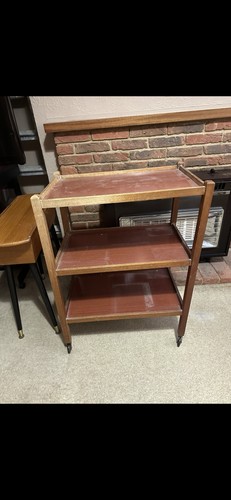 Vintage wooden three - wooden, tier