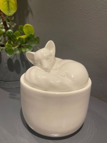 White porcelain box - box/jar, with