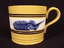 VERY RARE ANTIQUE BLUE MOCHA