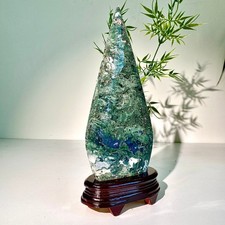 4.8LB  Natural Water Grass Agate Crystal Products Water Drop Polishing Treatment