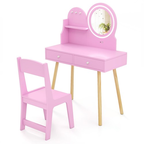 Kids vanity set with led - vanity,