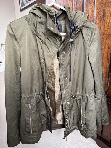 Zara olive green parka coat - zara,