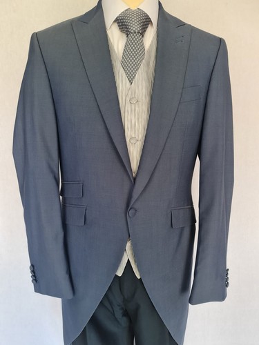 Mens blue grey tailcoat - mens,