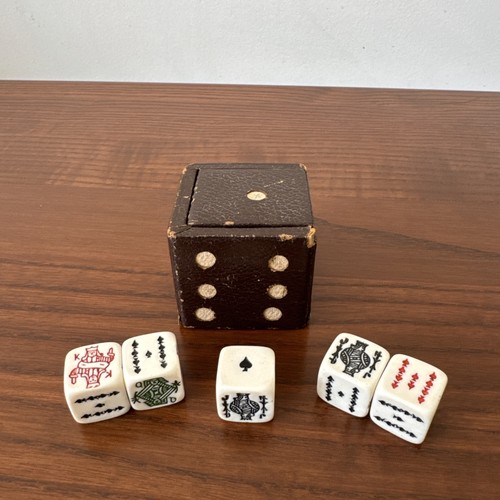 Vintage joker cube dice in - joker, (5)