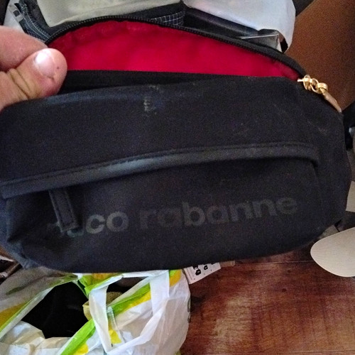 Paco rabanne black nylon cross - black,