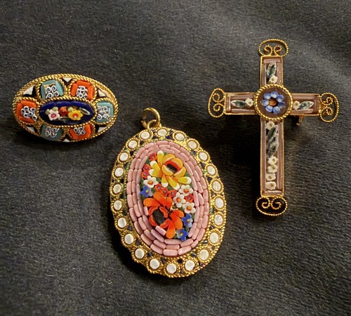 Italian micro mosaic cross - italian,