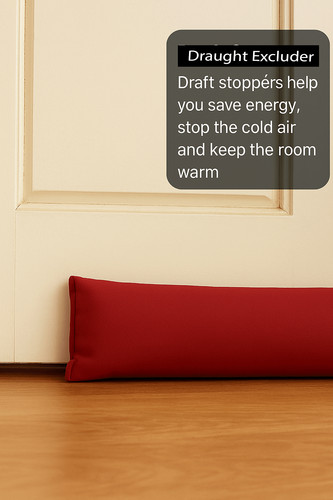 Plain fabric draught excluder - draught,