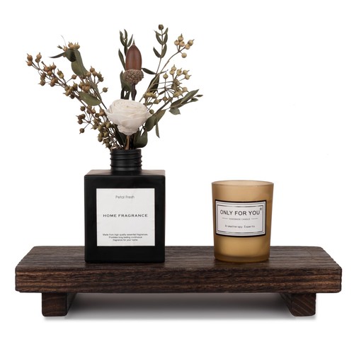 Small wood tray pedestal - wood, stand