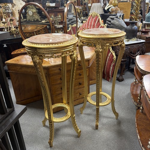 Pair gilt marble - pair,