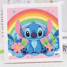 Stitch Rainbow 5D Diamond Painting Kit - Cute DIY Mosaic Art 15 x15 cm