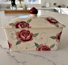 Emma Bridgewater Rose and Bee Large Butter Dish New Unused