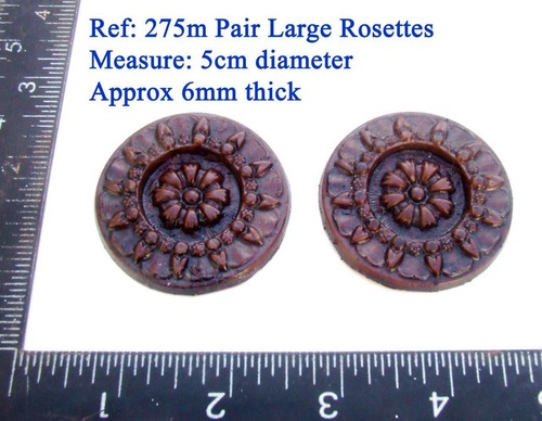 275m pair large rosettes - 275m, /
