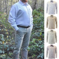 Men's Game Tattersall Long Sleeve Collared Regular Fit Country Check Shirt