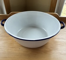 Large Vintage White Enamelware