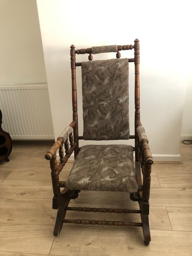Victorian rocking chair wood - victorian,